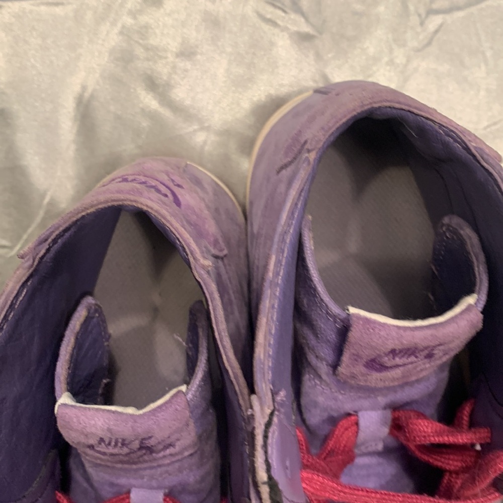 🌹VINTAGE Nike Air AF1 Lite Women’s • Purple & Pink Suede High Top Sneakers - Picture 7 of 16